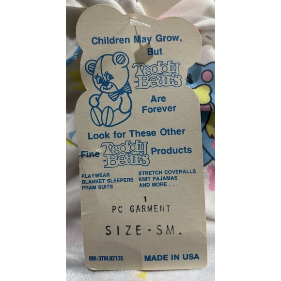 4 For $20 Vintage Kleinerts, Inc. Teddy Bears Size Small One Piece Bodysuit USA - Picture 4 of 6